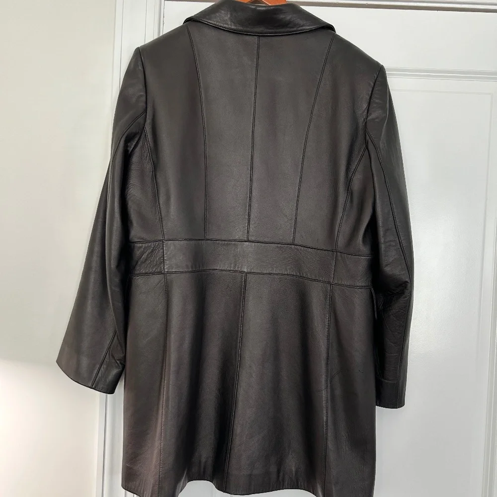 New Gorgeous Ann Taylor Leather Coat - Picture 12 of 12